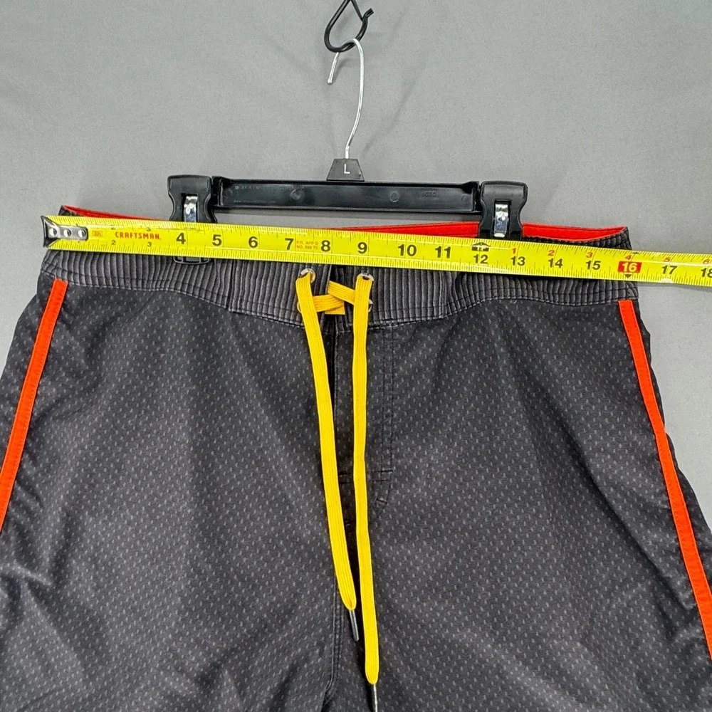 Nike 6.0 Mens Board Shorts Black Orange Yellow Size 31 404587-010 Surf Swimwear